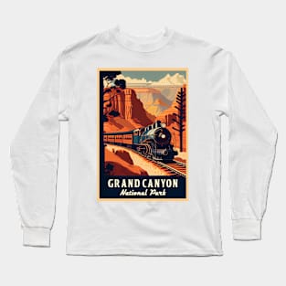 Grand Canyon National Park Vintage Travel Poster Long Sleeve T-Shirt